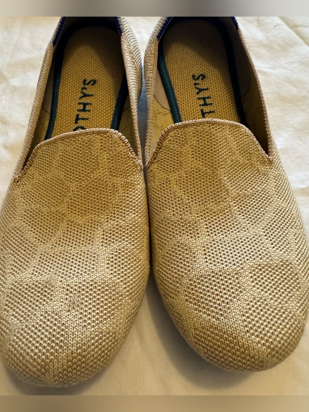Rothy Sahara Gold Giraffe pattern retired round toe Woven Flats